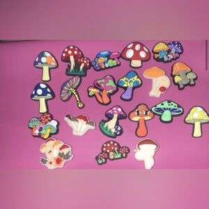 Mushroom croc charms